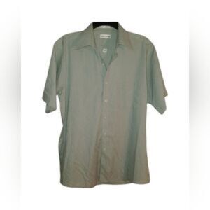 Pierre Cardin Men's Light Green Short Sleeve Button Down Shirt